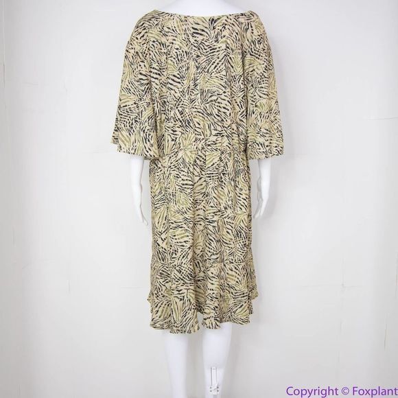 NEW Eloquii wrapped flutter sleeves animal print dress, size 24 - Picture 16 of 16